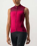 CASTELLI Cycling sleeveless jersey - VELOCISSIMA LADY - bordeaux/red