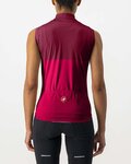 CASTELLI Cycling sleeveless jersey - VELOCISSIMA LADY - bordeaux/red