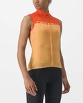 CASTELLI Cycling sleeveless jersey - VELOCISSIMA LADY - orange
