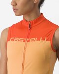 CASTELLI Cycling sleeveless jersey - VELOCISSIMA LADY - orange