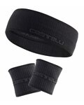 CASTELLI sweatband and wristbands - BB 1981 SWEAT SET - black