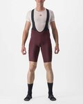 CASTELLI Cycling bib shorts - UNLIMITED CARGO - bordeaux