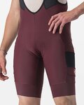 CASTELLI Cycling bib shorts - UNLIMITED CARGO - bordeaux