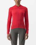 CASTELLI Cycling summer long sleeve jersey - ANIMA 4 LADY - red