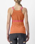 CASTELLI Cycling sleeveless jersey - BAVETTE LADY - orange
