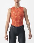 CASTELLI Cycling sleeve less t-shirt - PRO MESH 4 W LADY - orange