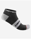 CASTELLI Cycling ankle socks - LOWBOY 2 - black/white
