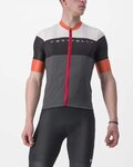 CASTELLI Cycling short sleeve jersey - SEZIONE - grey/black/orange