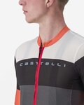 CASTELLI Cycling short sleeve jersey - SEZIONE - grey/black/orange