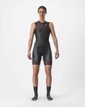 CASTELLI Cycling overal - FREE SANREMO LADY - red/black