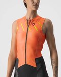 CASTELLI Cycling overal - FREE SANREMO LADY - black/orange