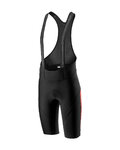 CASTELLI Cycling bib shorts - VELOCISSIMO IV - red/black