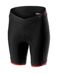 CASTELLI Cycling shorts without bib - VISTA LADY - red/black