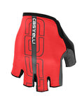 CASTELLI Cycling fingerless gloves - TEMPO - black/red