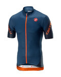 CASTELLI Cycling short sleeve jersey - ENTRATA 3.0 - blue/orange