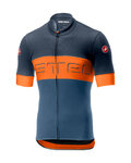 CASTELLI Cycling short sleeve jersey - PROLOGO VI - orange/blue
