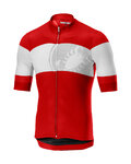 CASTELLI Cycling short sleeve jersey - RUOTA  - red/white