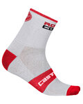 CASTELLI Cyclingclassic socks - ROSSO CORSA 9 - white/red
