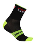 CASTELLI Cyclingclassic socks - ROSSO CORSA 9 - black/yellow
