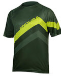 Cycling short sleeve t-shirt - SINGLETRACK CORE  - green/yellow