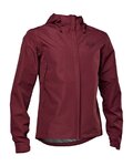 FOX Cycling rain jacket - RANGER 2.5-LAYER - bordeaux