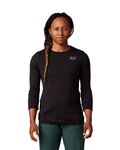 FOX Cycling short sleeve jersey - RANGER 3/4 LADY - black