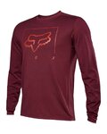FOX Cycling winter long sleeve jersey - RANGER TRED - bordeaux
