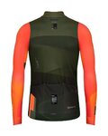 GOBIK Cycling winter long sleeve jersey - SUPERCOBBLE - orange/green