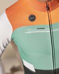 GOBIK Cycling winter long sleeve jersey - COBBLE - black/ivory/green/orange