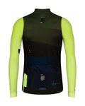 GOBIK Cycling winter long sleeve jersey - COBBLE - anthracite/green/blue