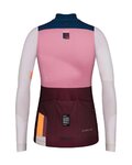 GOBIK Cycling winter long sleeve jersey - COBBLE LADY - pink/ivory/blue/bordeaux