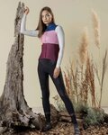 GOBIK Cycling winter long sleeve jersey - COBBLE LADY - pink/ivory/blue/bordeaux