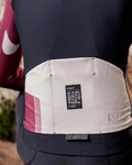 GOBIK Cycling winter long sleeve jersey - PACER BLEND - ivory/black/bordeaux