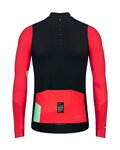 GOBIK Cycling winter long sleeve jersey - COBBLE BLEND - ivory/pink/black