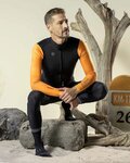 GOBIK Cycling thermal jacket - MIST BLEND - black/orange