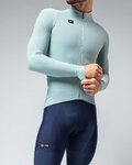 GOBIK Cycling winter long sleeve jersey - PACER SOLID - light green