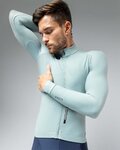 GOBIK Cycling winter long sleeve jersey - PACER SOLID - light green