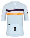 GOBIK Cycling short sleeve jersey - STARK - light blue/bordeaux/orange
