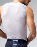 GOBIK Cycling sleeve less t-shirt - SECOND SKIN - white/grey