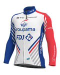 ALÉ Cycling winter long sleeve jersey - GROUPAMA FDJ 19 WNT - red/blue/white