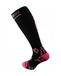 HAVEN Cycling knee-socks - EVOTEC SILVER - pink/black