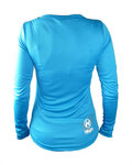 HAVEN Cycling summer long sleeve jersey - AMAZON LADY LONG MTB - white/blue