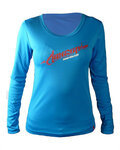 HAVEN Cycling summer long sleeve jersey - AMAZON LADY LONG MTB - blue/pink
