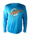 HAVEN Cycling summer long sleeve jersey - NAVAHO LONG MTB - orange/blue