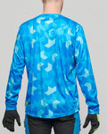 HAVEN Cycling summer long sleeve jersey - CUBES NEO LONG MTB - blue