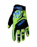 HAVEN Cycling long-finger gloves - DEMO POLAR - blue/green/black
