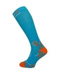HAVEN Cycling knee-socks - EVOTEC SILVER - orange/blue