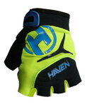 HAVEN Cycling fingerless gloves - DEMO KIDS - green/blue