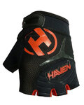 HAVEN Cycling fingerless gloves - DEMO KIDS - red/black