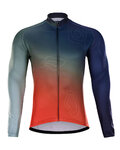 HOLOKOLO Cycling winter long sleeve jersey - AFTERGLOW WINTER  - multicolour/red
